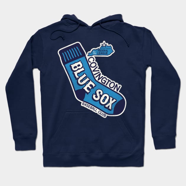 Defunct Covington Blue Sox Baseball Team Hoodie by Defunctland